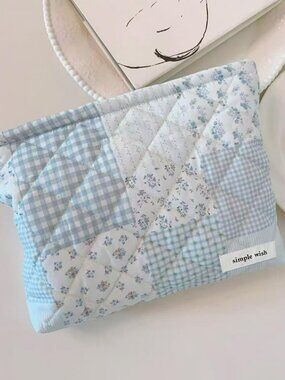 NEW Fashion Floral Makeup Bags Quilted Style Aesthetic Cute Cosmetic Makeup Bag
